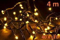 Vánoční LED osvětlení 4m - teple bílá, 40 diod