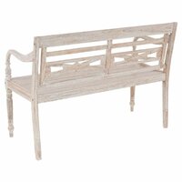 DIVERO zahradní dřevěná lavice 119 cm bílá