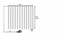 Vánoční osvětlení - světelný závěs - 3x3 m studená bílá 300 LED