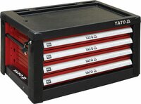 YATO dílenská skříňka - 4 zásuvky černá