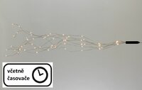 Vánoční dekorativní osvětlení – drátky - 100 LED teple bílé Vánoční dekorativní osvětlení – drátky - 100 LED teple bílé
