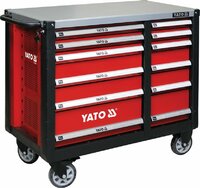 YATO pojízdná skříňka - 6 + 6 zásuvek červená