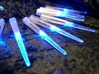 Vánoční dekorativní osvětlení - rampouchy - 60 LED modrá