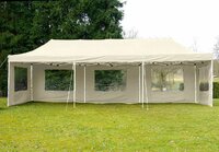GARTHEN zahradní skládací párty stan PROFI 3 x 9 m krémová