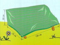 GARTHEN obal na zahradní lavici 130 x 78 x 80 cm zelená