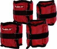 Sada 4 ks kondiční zátěže MOVIT - 2 x 500 g + 2 x 1000 g - červená Sada 4 ks kondiční zátěže MOVIT - 2 x 500 g + 2 x 1000 g - červená