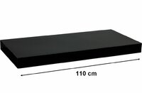 Nástěnná police STILISTA VOLATO - lesklá černá 110 cm Nástěnná police STILISTA VOLATO - lesklá černá 110 cm