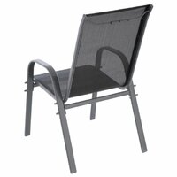 GARTHEN sada 2 ks zahradní stohovatelná židle černá