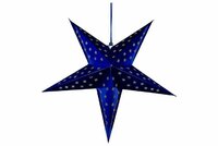 Vánoční dekorace - hvězda s časovačem 60 cm - 10 LED, modrá