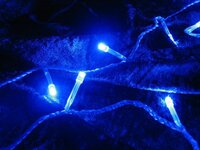 Vánoční LED osvětlení 9 m - modré, 100 diod