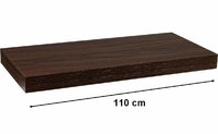 Nástěnná police STILISTA VOLATO - tmavé dřevo 110 cm Nástěnná police STILISTA VOLATO - tmavé dřevo 110 cm