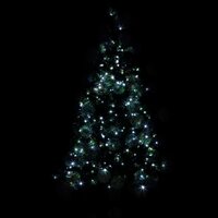 Vánoční LED osvětlení 40 m - studená bílá 400 LED + ovladač - zelený kabel