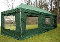 GARTHEN zahradní skládací párty stan PROFI 3 x 9 m zelená