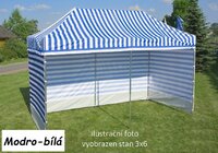 TRADGARD zahradní párty stan PROFI STEEL 3 x 4,5 m modro-bílá