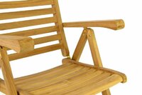 DIVERO zahradní dřevěná polohovatelná židle
