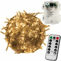 Vánoční LED osvětlení 10 m - teple bílá 100 LED + ovladač na BATERIE Vánoční LED osvětlení 10 m - teple bílá 100 LED + ovladač na BATERIE