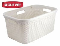 Koš na prádlo RATTAN STYLE 45 l krémový CURVER