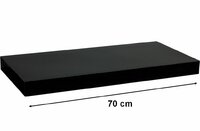 Nástěnná police STILISTA VOLATO - lesklá černá 70 cm Nástěnná police STILISTA VOLATO - lesklá černá 70 cm