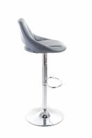 Barová židle G21 Aletra Grey koženková, prošívaná, šedá