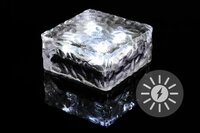 GARTHEN venkovní solární osvětlení skleněná kostka 9,5 x 9,5 x 4,5 cm bílá GARTHEN venkovní solární osvětlení skleněná kostka 9,5 x 9,5 x 4,5 cm bílá