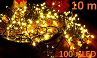 Vánoční LED osvětlení 10 m - teple bílá, 100 diod