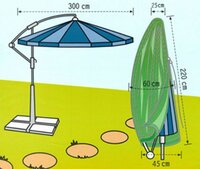 GARTHEN obal na slunečník s průměrem do 300 cm zelená