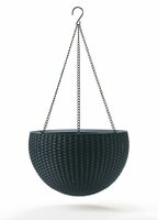 KETER zahradní květináč HANGING SPHERE 35 x 22 cm antracitová KETER zahradní květináč HANGING SPHERE 35 x 22 cm antracitová