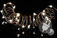 Vánoční světelný řetěz - MINI 50 LED s časovačem - teple bílá Vánoční světelný řetěz - MINI 50 LED s časovačem - teple bílá