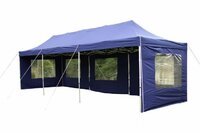GARTHEN zahradní skládací párty stan PROFI 3 x 9 m modrá