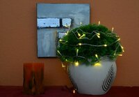 Vánoční LED osvětlení 5 m s časovým spínačem - teple bílé, 50 diod