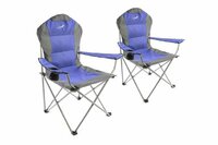 Set skládací kempingová rybářská židle Divero Deluxe 2 kusy - modro/šedá Set skládací kempingová rybářská židle Divero Deluxe 2 kusy - modro/šedá