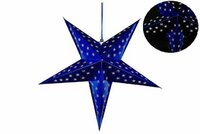 Vánoční dekorace - hvězda s časovačem 60 cm - 10 LED, modrá Vánoční dekorace - hvězda s časovačem 60 cm - 10 LED, modrá
