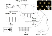 diLED světelná síť - 100 LED teple bílá