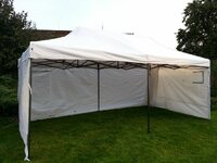 Zahradní párty stan DELUXE nůžkový + boční stěny - 3 x 6 m smetanová *N Zahradní párty stan DELUXE nůžkový + boční stěny - 3 x 6 m smetanová *N