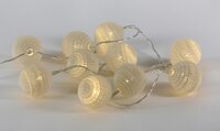 LED světelná dekorace - háčkovaná koule - 10 LED teple bílé LED světelná dekorace - háčkovaná koule - 10 LED teple bílé