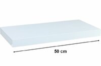 Nástěnná police STILISTA VOLATO - lesklá bílá 50 cm Nástěnná police STILISTA VOLATO - lesklá bílá 50 cm