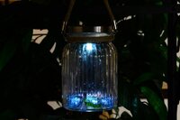 GARTHEN zahradní solární závěsná sklenice LED bílá
