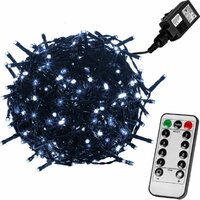Vánoční LED osvětlení 40 m - studená bílá 400 LED + ovladač - zelený kabel Vánoční LED osvětlení 40 m - studená bílá 400 LED + ovladač - zelený kabel