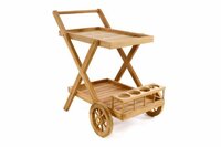 DIVERO zahradní dřevěný servírovací vozík