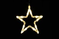 Vánoční LED řetěz - hvězdy - 138 LED 1,65 m teple bílé