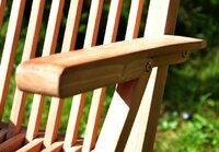 DIVERO sada 4 ks zahradní dřevěná skládací židle