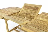 DIVERO zahradní dřevěný oválný skládací stůl