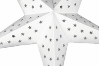 Vánoční dekorace - hvězda s časovačem 60 cm - 10 LED, bílá