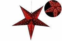 Vánoční dekorace - hvězda s časovačem 60 cm - 10 LED, červená Vánoční dekorace - hvězda s časovačem 60 cm - 10 LED, červená