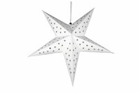 Vánoční dekorace - hvězda s časovačem 60 cm - 10 LED, bílá