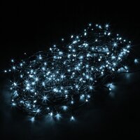 Vánoční LED osvětlení 5 m - studená bílá 50 LED + ovladač - zelený kabel