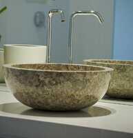 Kamenné umyvadlo Gemma 501 leštěný mramor Ø45 cm Grey Kamenné umyvadlo Gemma 501 leštěný mramor Ø45 cm Grey