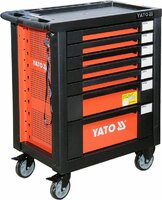 YATO pojízdná skříňka s nářadím - 7 zásuvek červená