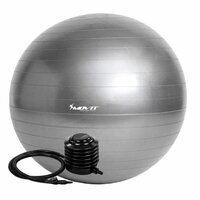 Gymnastický míč MOVIT s pumpou - 75 cm - stříbrný