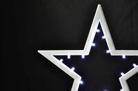 Vánoční dekorace - hvězda - 38 cm, 20 LED
